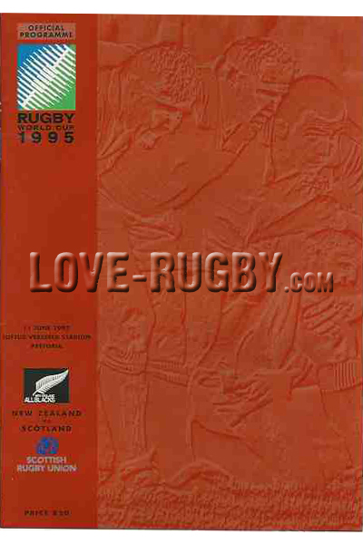 1995 New Zealand v Scotland  Rugby Programme